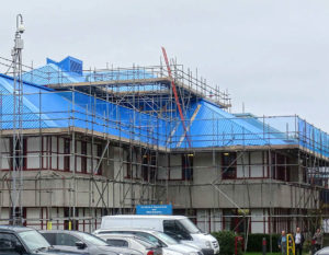 Hospital Roof Scaffolding