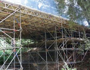 middle chine restoration scaffolding