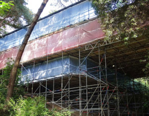 middle chine restoration scaffolding