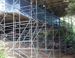 middle chine restoration scaffolding