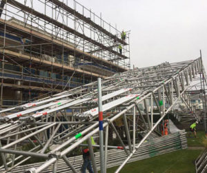 Temporary roof structure for Glossbrooks