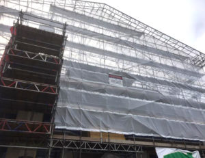 temp roof scaffolding sundance rd Poole