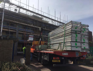 temp roof scaffolding sundance rd Poole