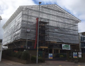 temp roof scaffolding sundance rd Poole